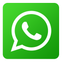 Icon von WhatsApp in grünem Quadrat mit weißen Sprechblase.