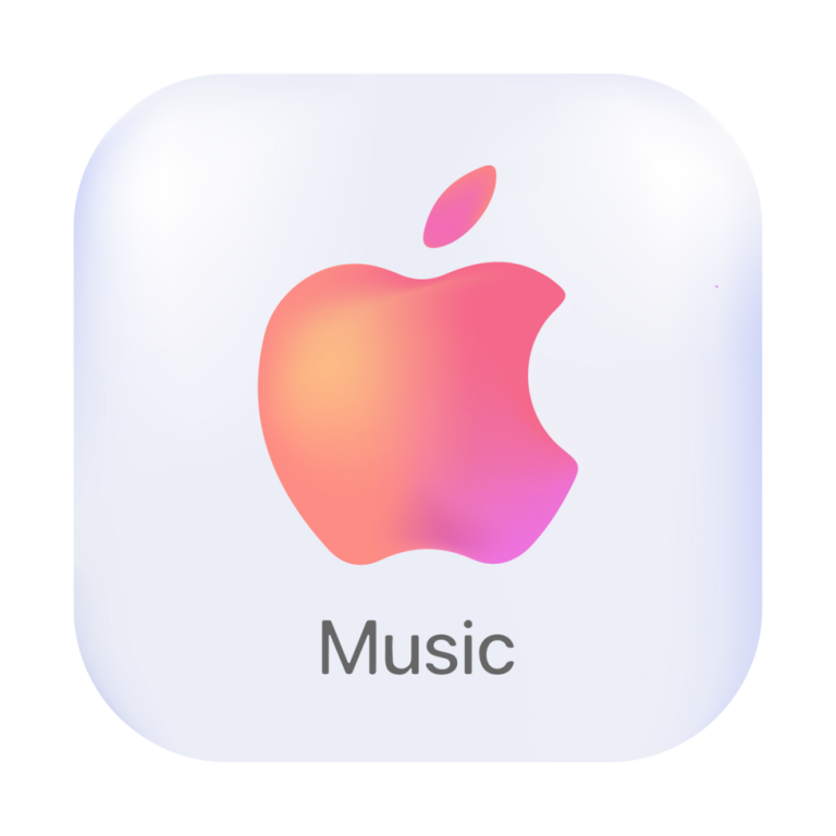 Apple Music Login orange - violettem Verlauf